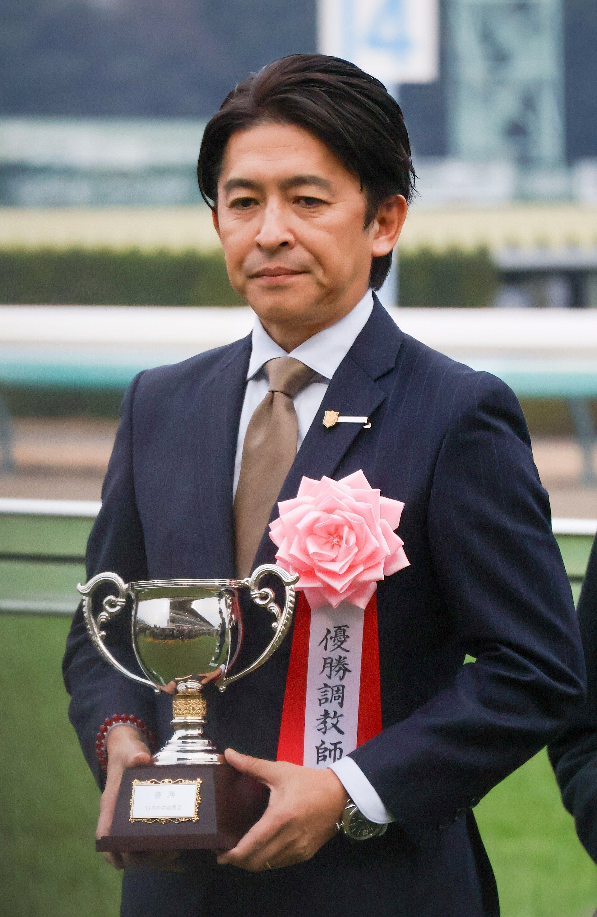 調教師として中山競馬場に立つ福永祐一